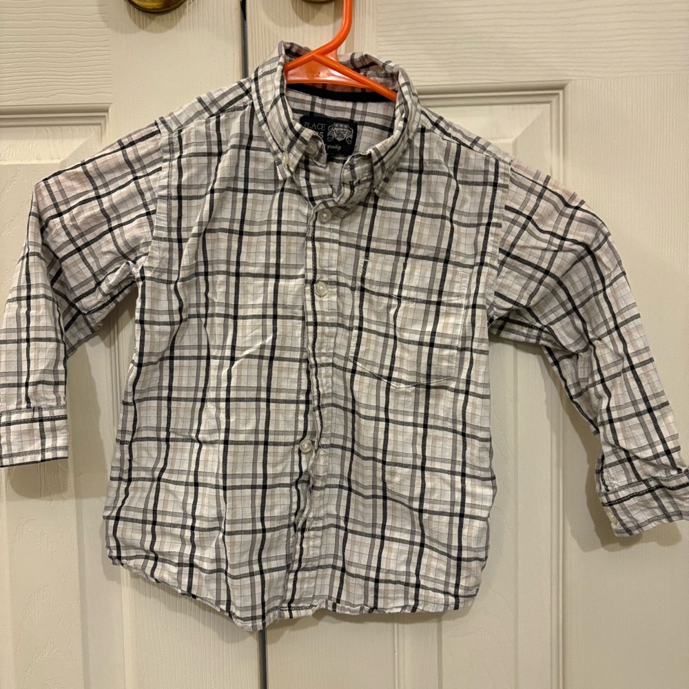 Plaid Kids Shirt - Black and White